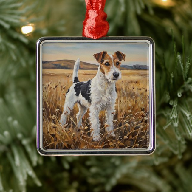 Foxterrier Ornament Aus Metall (Baum)