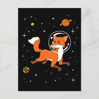Foxtiere im Weltraum Postkarte