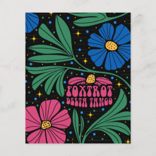 Foxtrot Delta Tango Blume Boho Flyer