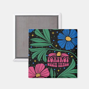 Foxtrot Delta Tango Blume Boho Magnet