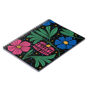 Foxtrot Delta Tango Blume Boho Notizblock