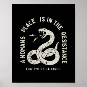 Foxtrot Delta Tango Widerstehe Anti Trump Schlange Poster