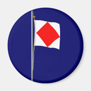 Foxtrot ich bin mit Behinderung Seesignal-Flagge Magnet