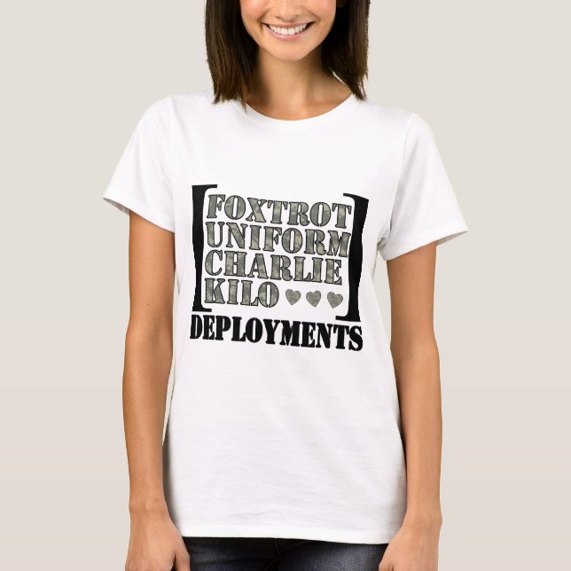 Foxtrot Stationierungen T-Shirt (Vorderseite)
