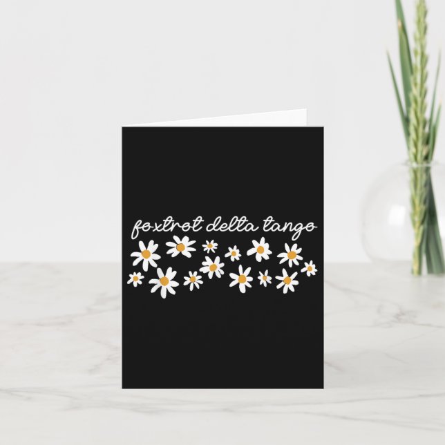 Foxtrot Tango Delta Groovy Retro Funny Karte (Vorderseite)