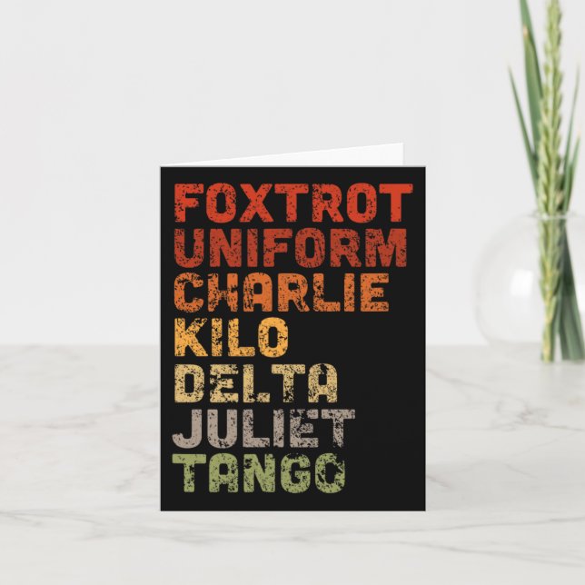 Foxtrot Uniform Djt Karte (Vorderseite)