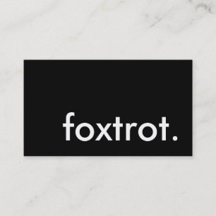 Foxtrot. Visitenkarte