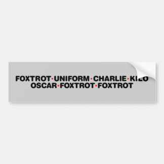 Foxtrot weg autoaufkleber