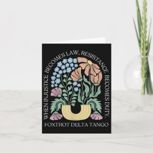 Foxtrots Delta Tangos Funny Blume Boho Karte