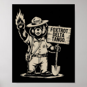 Foxtrots Delta Tangos Vintage Der Widerstand Bär N Poster