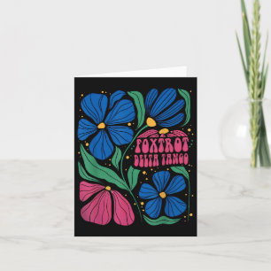 Foxtrots Deltas Tangos Blume Boho Karte