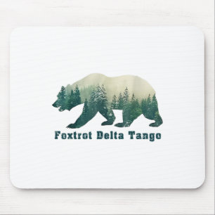 Foxtrots Deltas Tangos Funny Bear Mousepad