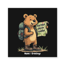 Foxtrots Deltas Tangos Funny Bear Retro Graphic