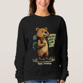 Foxtrots Deltas Tangos Funny Bear Retro Graphic Sweatshirt