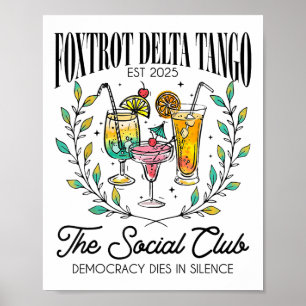 Foxtrots Deltas Tangos Retro Vintager Strand Poster