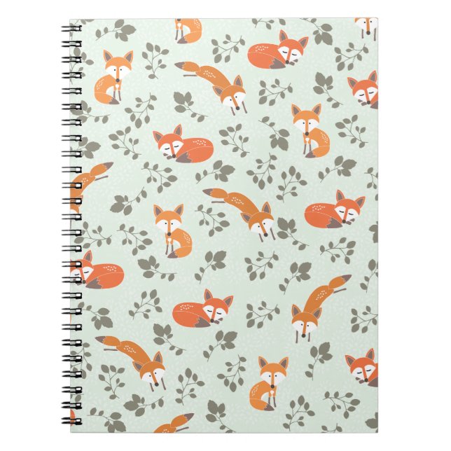 Foxy Blumenmuster Notizblock (Vorderseite)
