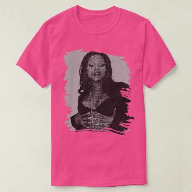 Foxy-braunes Retro-Poster T-Shirt (Design vorne)