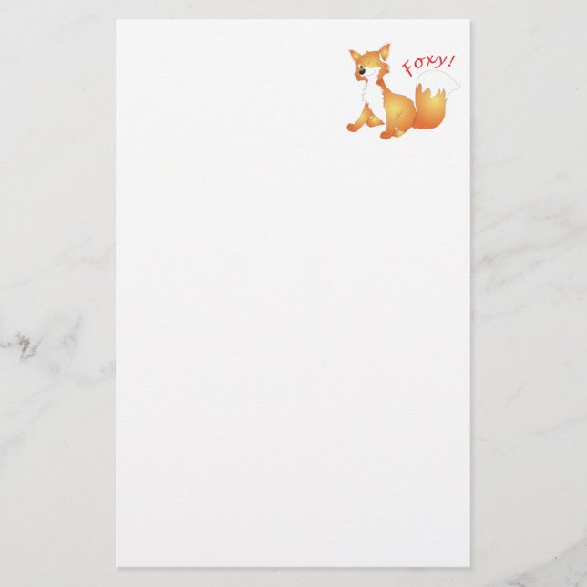 Foxy Briefpapier (Vorderseite)