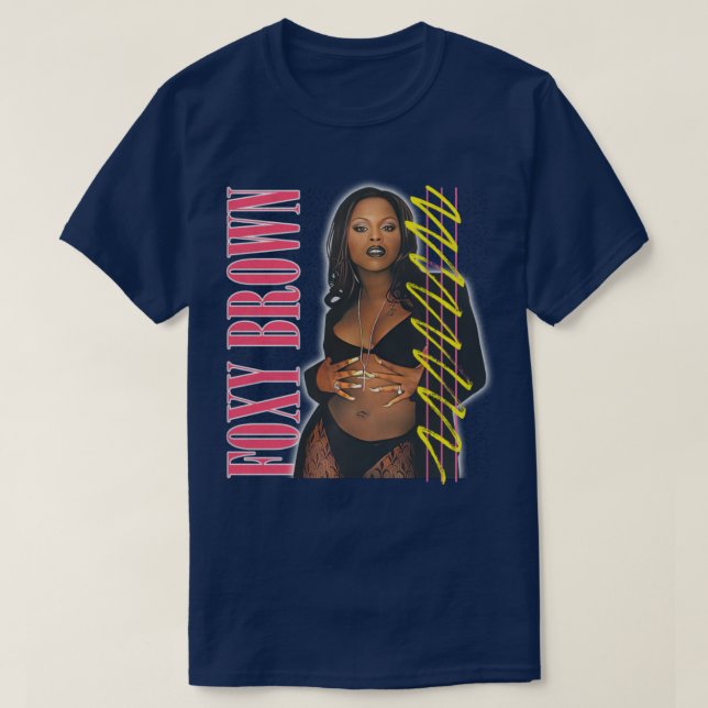 Foxy Brown Retro Fan Design der 90er Jahre T-Shirt (Design vorne)