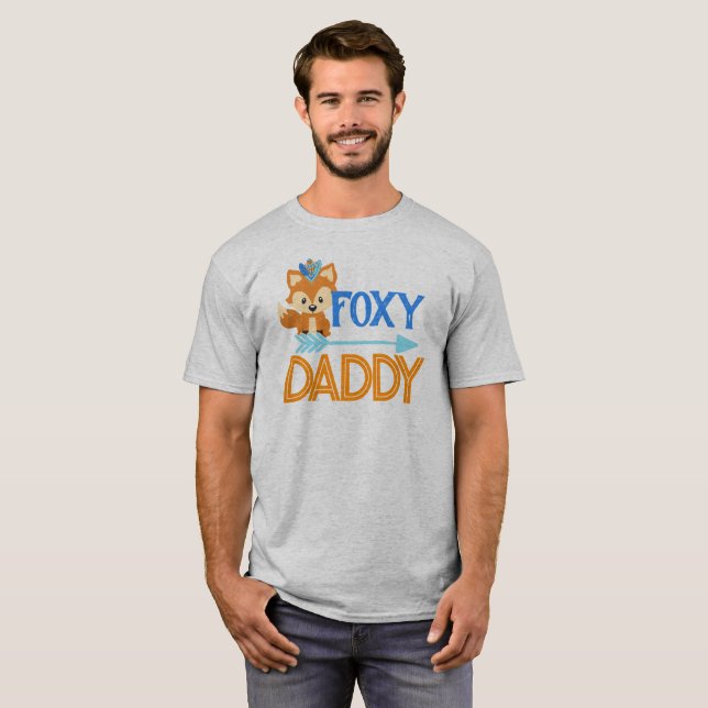 Foxy Daddy Wild One Blue Woodland Party T - Shirt (Vorne ganz)