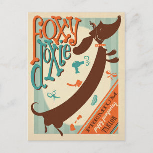 Foxy Doxie Postkarte