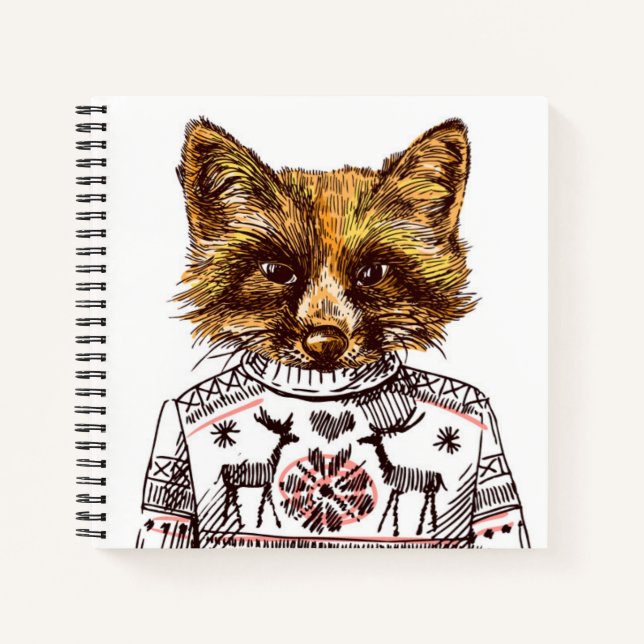 Foxy Dressed Fox Notizbuch (Vorderseite)