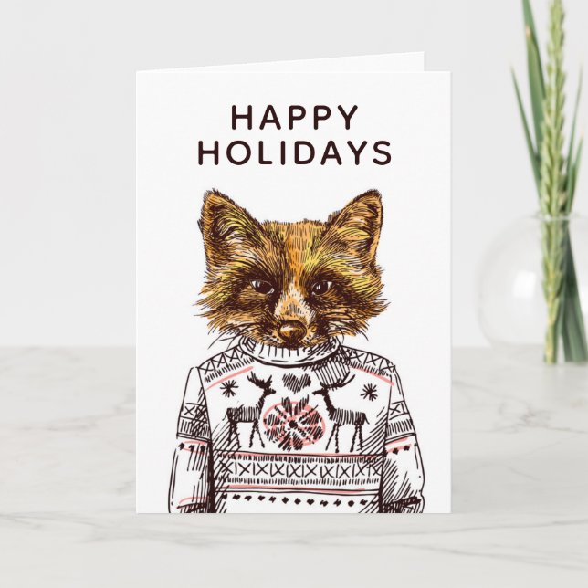 Foxy Dressed Fox | Text hinzufügen Karte (Vorderseite)
