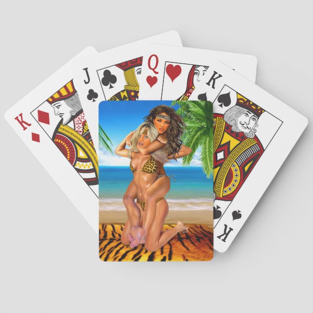 Foxy Dschungel-Ringkämpfer Spielkarten (Rückseite)