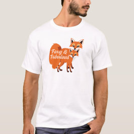 Foxy & Fabulous Süßer Fuchs Zitat T-Shirt Design