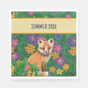 Foxy Floral Summer Serviette
