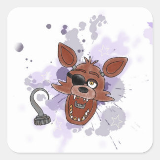 Foxy fnaf quadratischer aufkleber