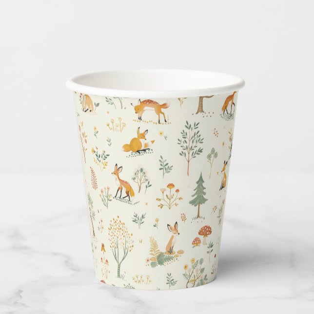"Foxy Forest Paper Cup" Pappbecher (Vorderseite)