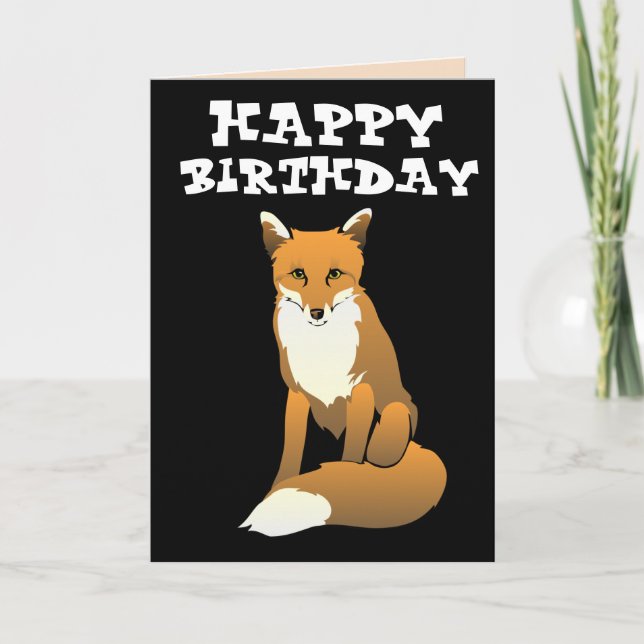 FOXY! FOX HAPPY BIRTHDAY CARDS KARTE (Vorderseite)