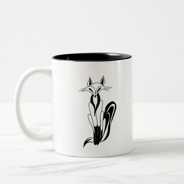 Foxy Fox-Tasse Zweifarbige Tasse (Links)