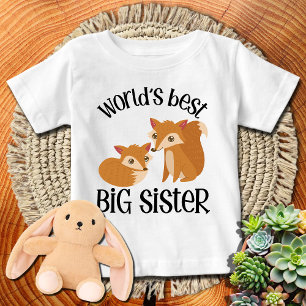 Foxy Fox Weltbeste große Schwester Baby T-shirt