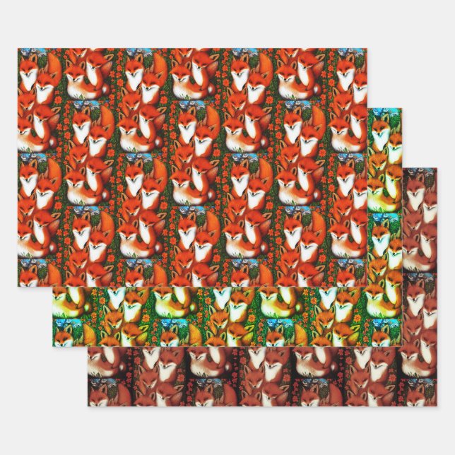 Foxy Fun Geschenkpapier Set (Set)