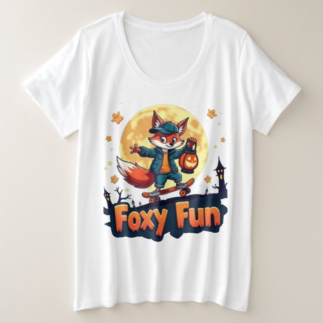 Foxy Fun Halloween Skate T-Shirt (Design vorne)