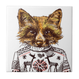 Foxy gekleideter Fox Fliese
