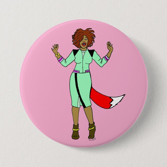 Foxy Girl Button (Vorderseite)