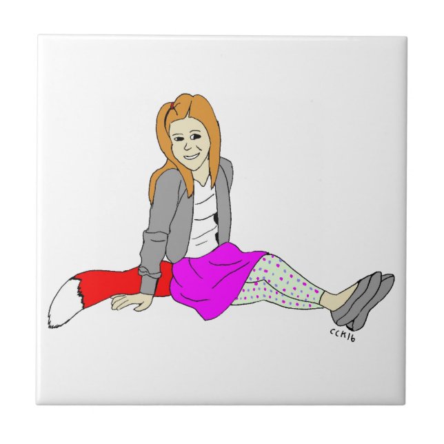 Foxy Girl Fliese (Vorderseite)
