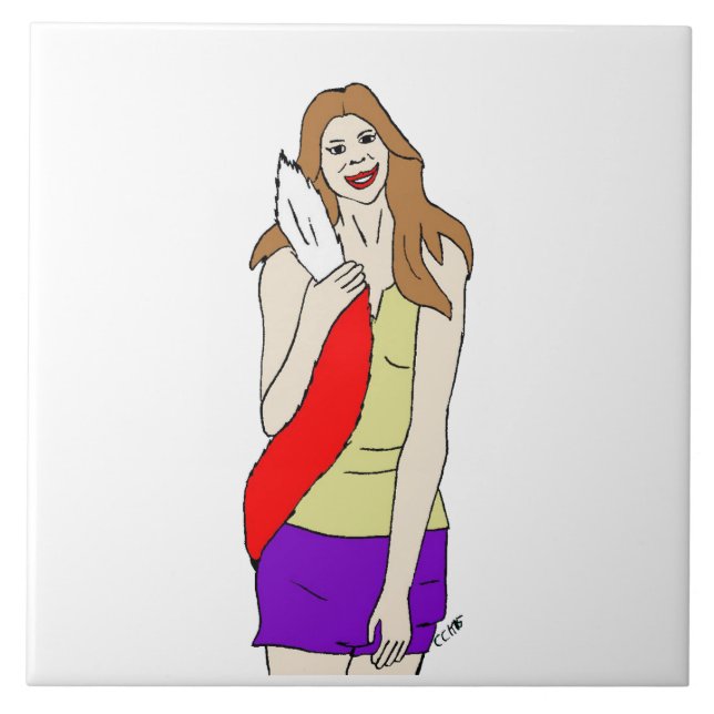 Foxy Girl Fliese (Vorderseite)