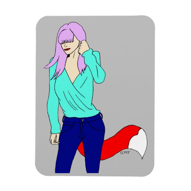 Foxy Girl Magnet (Vertikal)