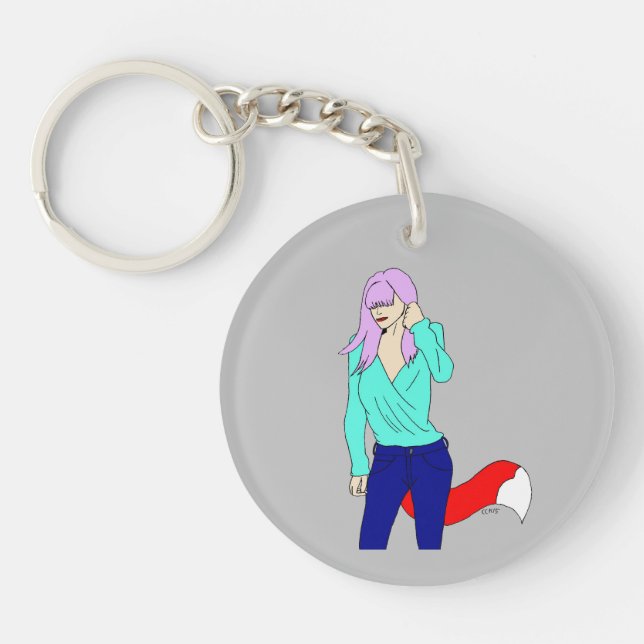 Foxy Girl Schlüsselanhänger (Vorderseite)