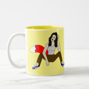 Foxy Girl Zweifarbige Tasse