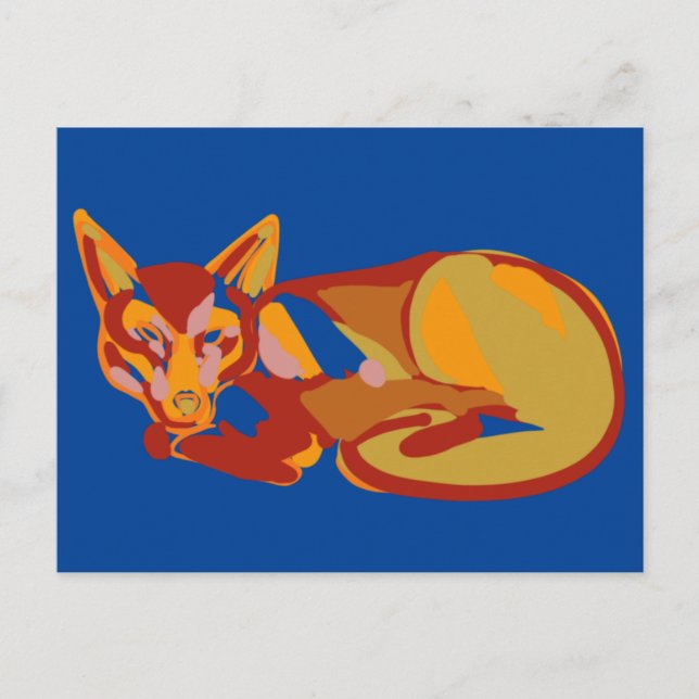 Foxy-Grafikkarte Feiertagspostkarte (Vorderseite)