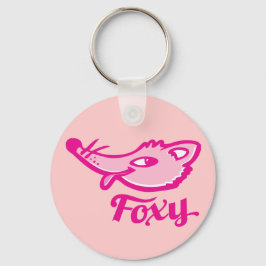 Foxy gring fox girls pink keyring schlüsselanhänger