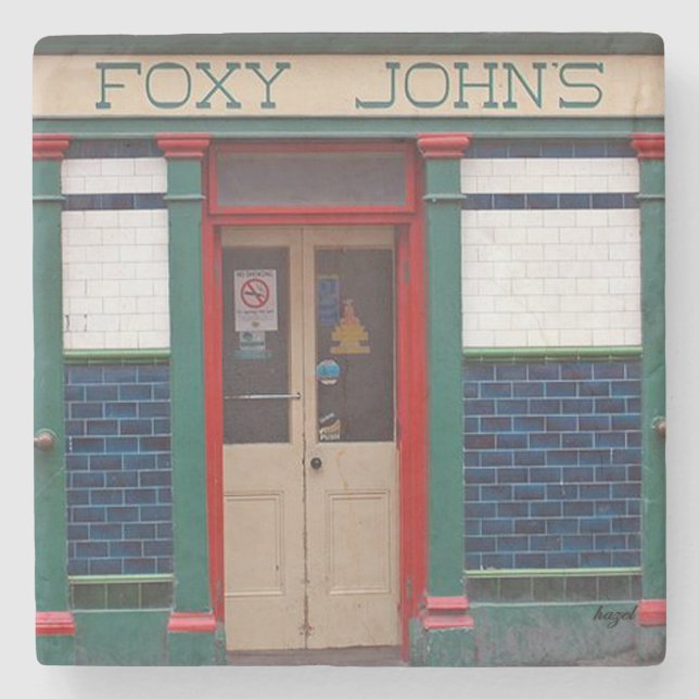 Foxy Johns, Dingle, irisches Steinuntersetzer (Vorderseite)