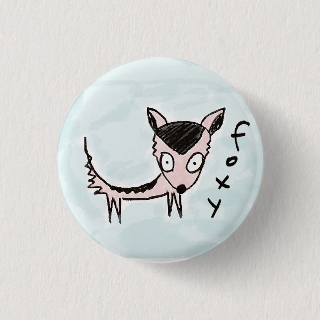 foxy Knopf Button (Vorderseite)