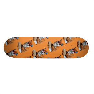 Foxy KunstSkateboard 19.7cm, extravaganter Fox Skateboard