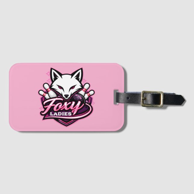 Foxy Ladies Bowling-Team-Logo Gepäckanhänger (Vorderseite (Horizontal))